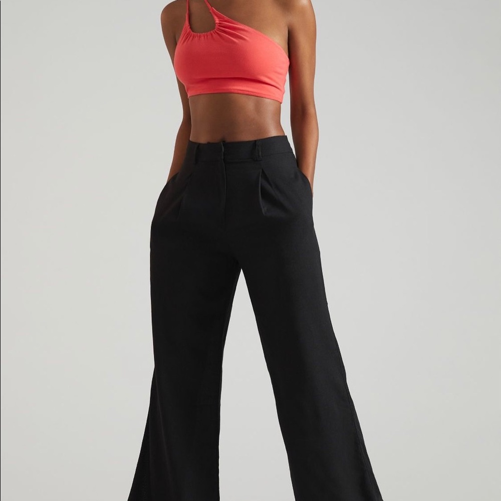 Anthropologie Bryan Park Wide-Leg Linen Trousers, size Large